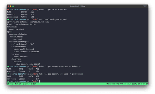 External Secret Cluster