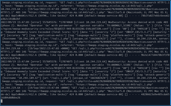 Ingress Traffic Logs